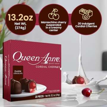 Queen Anne Dark Chocolate Cherries Gift Box 13.2oz