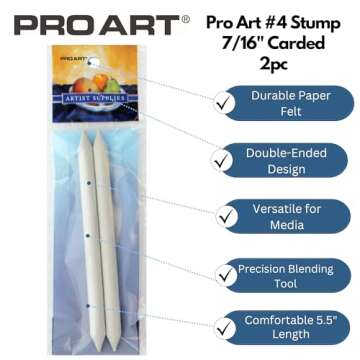 Pro Art Blending Stump, Natural 2 Piece