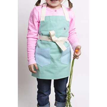 Hedley & Bennett Sweet Pea Jr. Kid's Apron - Mint Color - Fits Children Ages 4 to 8 - Loved and Endorsed by Professional and Celebrity Chefs