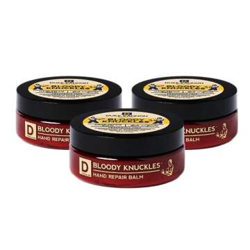 Duke Cannon Bloody Knuckles Hand Repair Balm - Unscented Moisturizer, Repair and Revitalize Dry, Cracked Skin, Ideal for Workers and Fighters, 5 oz. (3 Pack)