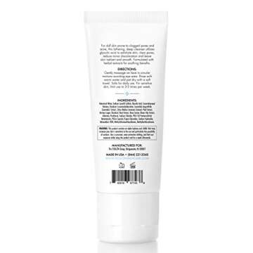 TOULON Glycolic Acid Facial Cleanser: Alpha Hydroxy Face Wash with AHA, Vitamin C & Rose Hip to Exfoliate Dry, Sensitive Skin for Women & Men