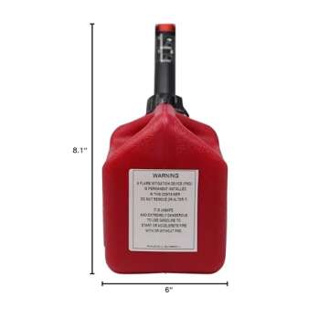 GARAGE BOSS GB310 Briggs and Stratton GarageBoss Press 'N Pour 1+ Gallon Gas Can, Red