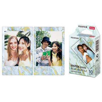 FUJIFILM Instax Mini Blue Marble Film - 10 Pack