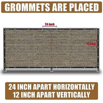 Brown 5FT X 50FT Outdoor Privacy Screen Fence & Mesh Shade Net Cover, Ideal for Garden and Backyard - Enhances Privacy for Fencing & Chain Link, Perfect for Patio Privacy Wall, Slats，Freestanding