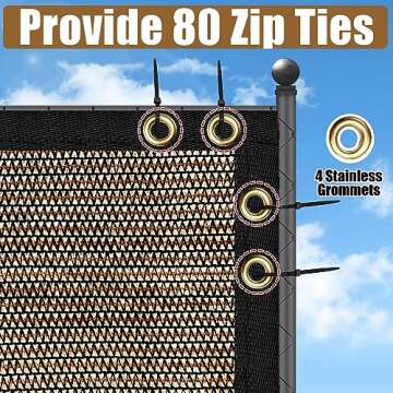 Brown 5FT X 50FT Outdoor Privacy Screen Fence & Mesh Shade Net Cover, Ideal for Garden and Backyard - Enhances Privacy for Fencing & Chain Link, Perfect for Patio Privacy Wall, Slats，Freestanding