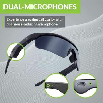 Bluetooth Audio Sunglasses with UV Protection & Polarized Lenses