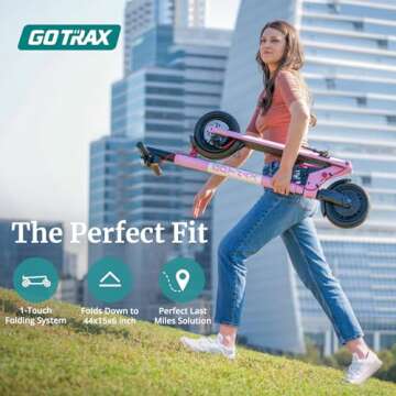 Gotrax GXL V2 Electric Scooter for Adult, 8.5" Solid Tire Max 9 Mile 15.5Mph Speed Powered By 250W Motor, Foldable Commuting E Scooter for Adult Pink