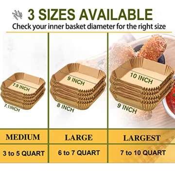 Air Fryer Disposable Paper Liners 120Pcs 7.9 Inch