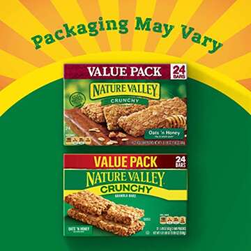 Nature Valley Crunchy Granola Bars, Oats 'n Honey, 24 Bars, 17.88 OZ (12 Pouches) (Pack of 6)