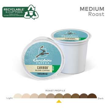 Caribou Coffee Decaf K-Cup Pods 96 Count Medium Roast