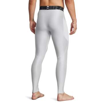 Under Armour Men's HeatGear Armour Leggings, (011) Mod Gray / / Black, X-Small