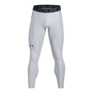 Under Armour Men's HeatGear Armour Leggings, (011) Mod Gray / / Black, X-Small