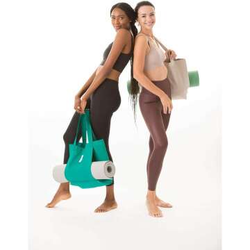 Canvas Yoga Mat Bag with Mat Carrier Pocket
