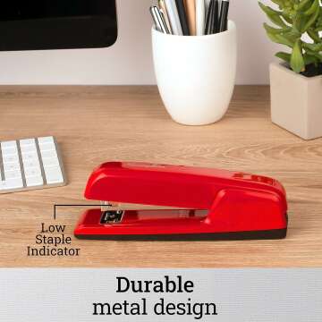 Swingline 747 Stapler - 30 Sheets, Jam-Free, Rio Red