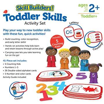 Learning Resources Skill Builders! Toddler Skills - Toddler Learning Materials, Homeschool Preschool Supplies, Teaching Cards for Toddlers, Ages 2+,41 Piece Set