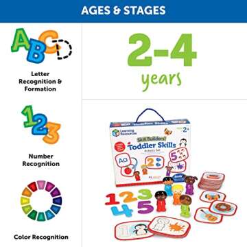 Learning Resources Skill Builders! Toddler Skills - Toddler Learning Materials, Homeschool Preschool Supplies, Teaching Cards for Toddlers, Ages 2+,41 Piece Set