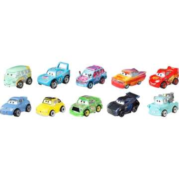 Mattel Disney Pixar Cars Mini Racers 10-Pack - Collectible Toy Vehicles