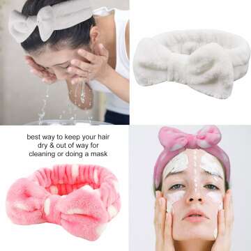 WHAVEL Spa Headbands - 6 Pack for Makeup & Face Wash