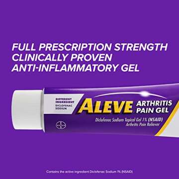 Aleve Arthritis Gel, Diclofenac Sodium Gel 1% (NSAID) for Topical Arthritis Pain Relief Tube, 1.76 Oz