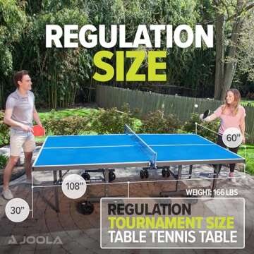 JOOLA Nova Pro Plus Indoor/Outdoor Table Tennis Table with Weatherproof