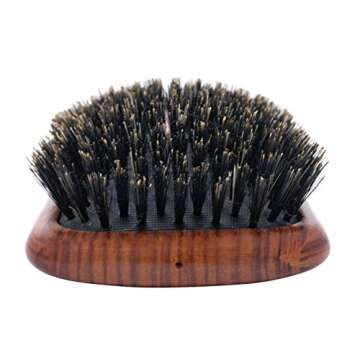 Spornette Deville Cushion Paddle Brush, Boar Bristle Hair Brush with Wooden Handle - For Straightening, Smoothing, Detangling, Styling & Brush Outs for Women, Men, & Kids - All Hair Types