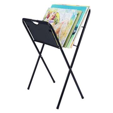 Creative Mark Medium Canvas Art Print Rack - Portable Folding Display for Posters, Artwork, Prints, Canvas, Panels, Artist Galleries, Studios & Storage - 39"h x 21.5"d x 24"