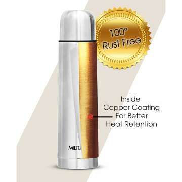 Milton Thermosteel 1000 ml Flip Lid Flask - Silver