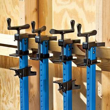 36” Sure Foot Bar Clamps – Lightweight, Aluminum Carpenter Clamps for Woodworking - Pipe Clamps w/ 2-1/2" Foot Wide Base – Best Wood Clamps to Lock onto 3/4” Boards