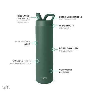 Simple Modern Insulated Water Bottle - Forest 24oz