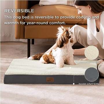 Bedsure Small Dog Bed - Orthopedic, Washable Cover, for Dogs Up to 20 lbs