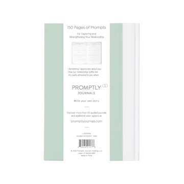 Promptly Journals, Our Connection Journal: 52 Weeks of Exploration for Two (Aloe, Green, Linen/Leatherette) | Couples Journal | Relationship Book for Couples | Couples Therapy Journal