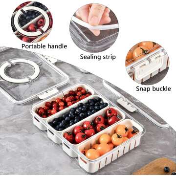 Snackle Box Divided Serving Tray - Portable & Versatile