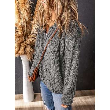 Fleece Warm Jacket for Women - Casual Zip Up Style