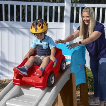 Step2 Extreme Thrill Coaster Kids Ride On Toy, Push Car, Indoor/Outdoor Roller Coaster & Playset, Made of Durable Plastic, Max Weight 75 lbs., for Toddlers 3+ Years Old