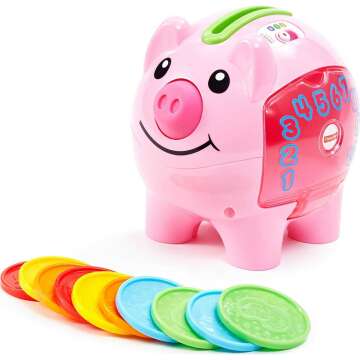 Fisher-Price Laugh & Learn Smart Stages Piggy Bank - Interactive Baby Toy