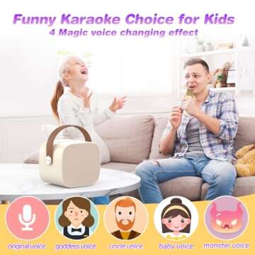 Mini Karaoke Machine,Funny Toys Christmas Birthday Gifts for Kids Age 4-12 Girls,Boys,Adults,MEGUO Karaoke Microphone Toys for 4,5,6,7,8,9,10,11,12+ Year Old Girls Boys Kids Birthday Party