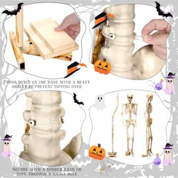 Briwooody Skeleton Stand for Halloween Decor