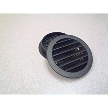 Maurice Franklin 3" Round Plastic Vent - Black - Package of 4