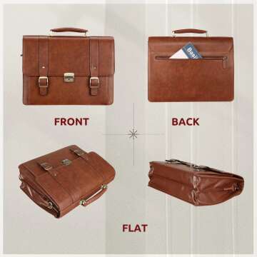 Ronts Leather Briefcase with Lock