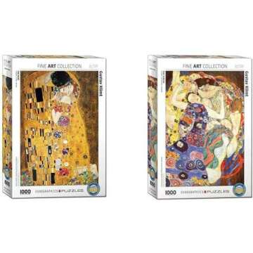 Klimt The Kiss & Virgin 1000-Piece Jigsaw Puzzles