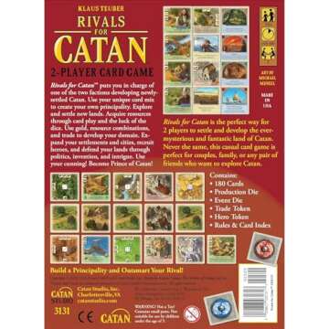 Rivals for CATAN Card Game - Build, Trade, and Conquer in the World of CATAN! Strategy Game, Family Game for Kids and Adults, Ages 10+, 2 Players, 45-60 Minute Playtime, Made by CATAN Studio