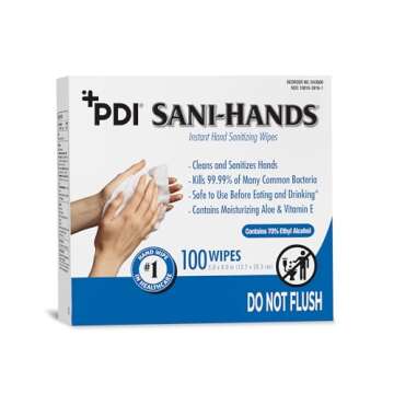 Sani-Hands Hand Sanitizer Wipes 100 Packets Per Box