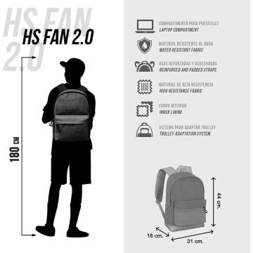 Marvel Heroes FAN HS Backpack 2.0 - 22L & Stylish