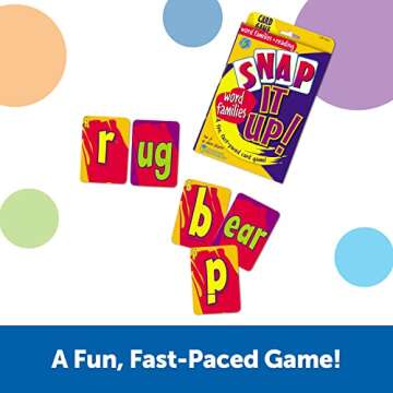 Learning Resources Snap It Up! Phonics & Reading Card Game, Homeschool,Reading Game, 90 Cards Included, Ages 6+