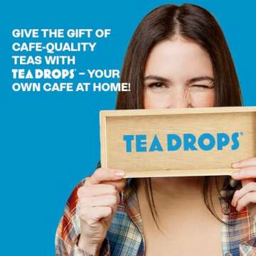 Tea Drops V-Day Gift Set | Organic Dissolvable Loose Leaf Tea | Chai Spice Chocolate Earl Grey Citrus Ginger Rose Matcha Peppermint Ube Vanilla Bean Thai | 9 Sampler Assortment - 1 Per Flavor