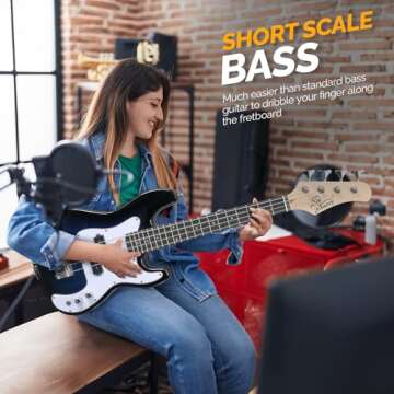 36in Electric Bass Guitar Starter Kit - Kids & Adults