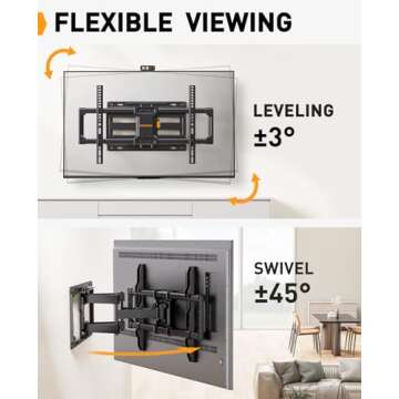 Full Motion TV Wall Mount for 42-84" Televisions