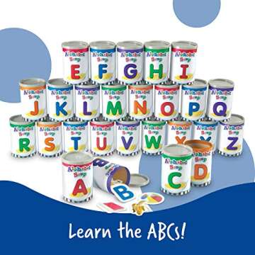 Learning Resources Alphabet Soup Sorters - 208 Pieces, Ages 3+, Early Phonics Manipulatives, ABCs, Alphabet Awareness & Recognition, Alphabet Soup Games