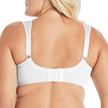 PLAYTEX Womens 18 Hour Comfort-strap Wireless Bra, Full-coverage With 4-way Trusupport, Single & 2-pack Bras, White, 38C US