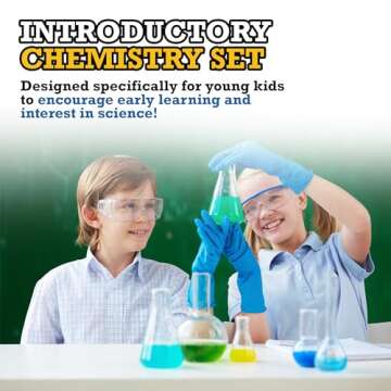 Dr. STEM Toys - Kids First Chemistry Set Science Kit | 29 Lab Elements Includes 10 Easy Experiments | Safe and Non-Toxic Ideas for Kids | Stem Experiments, Learning & Educational Toys